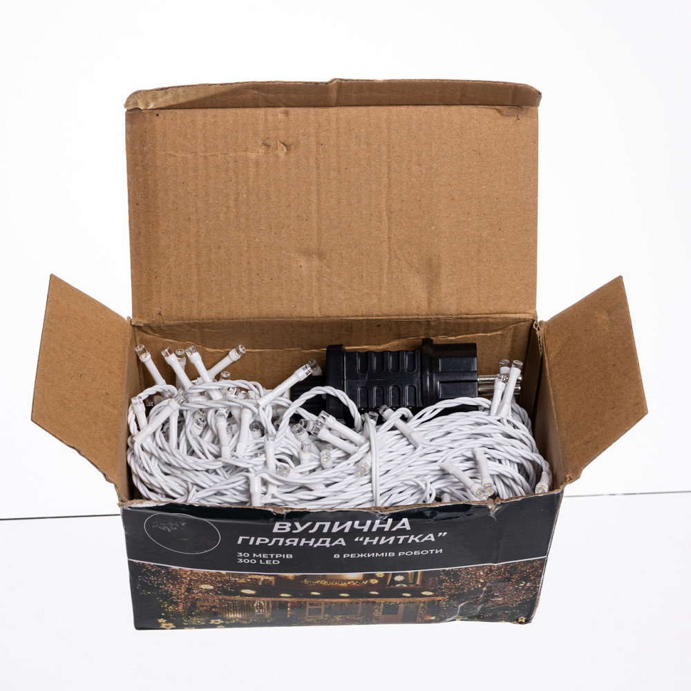 Гірлянда Нитка вулична 30 м 300 LED білий провід Білий CF300L30MWW Київ - фото 5
