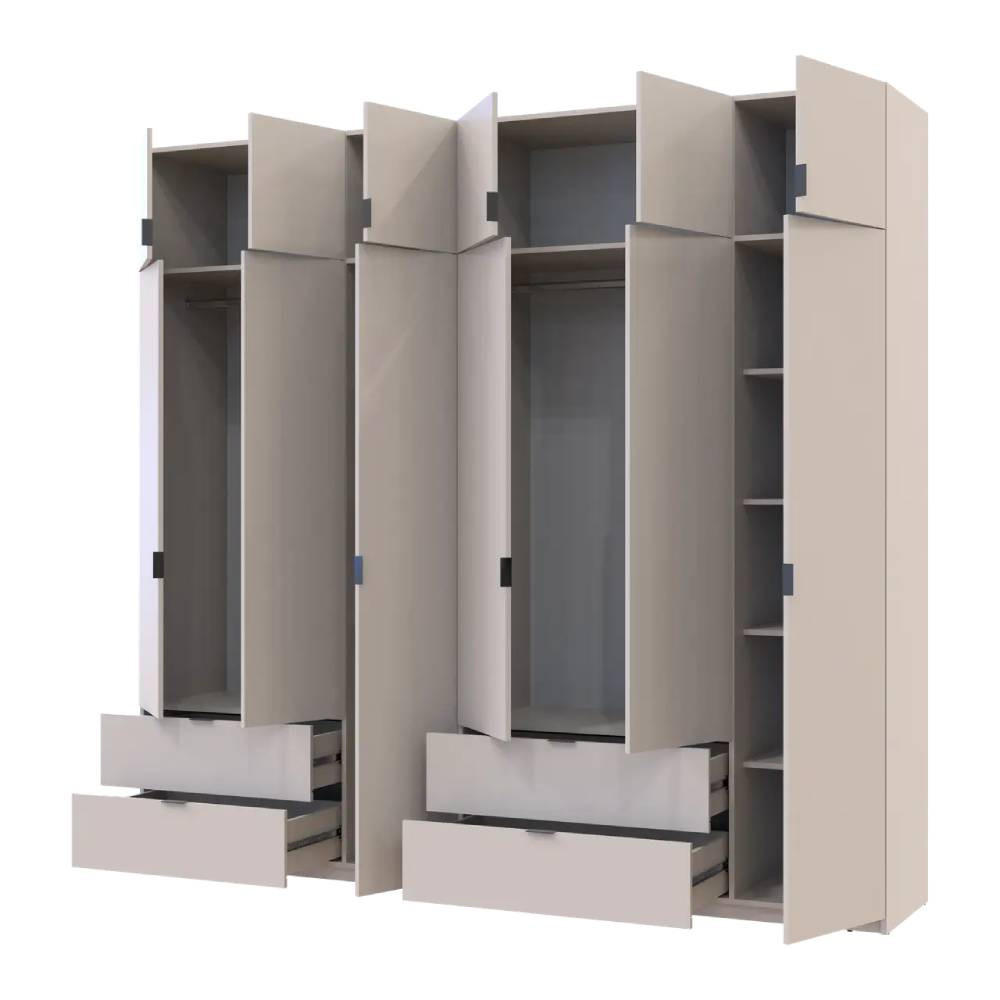 Шафа для одягу Doros Лукас Кашемір 3+3 ДСП 255х50х240 DRS-011714 (42005112) Дніпро - фото 2