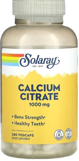 Кальций цитрат Solaray Calcium Citrate 1000mg 240 vcaps Киев - изображение 1
