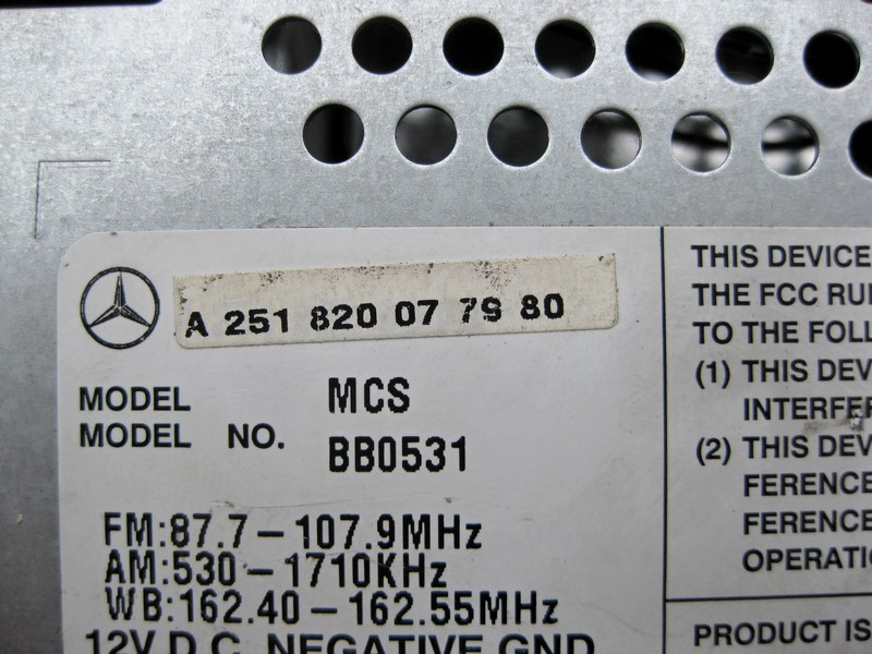 Mercedes-Benz  A2518200779 Блок керування аудіосистемою Comand DVD R-Class W251 Одесса - изображение 4