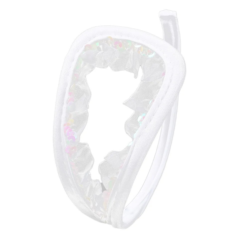 Труси без лямок білі з паєтками - розмір універсальний, спандекс Київ - фото 1