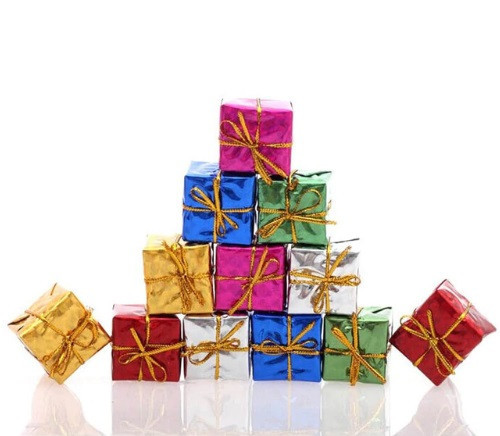 Набор ноогодних игрушек Подарки 6 штук 4 см разноцетный Киев - изображение 1