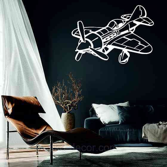 Декоративное настенное Панно «Самолет», Декор на стену Киев