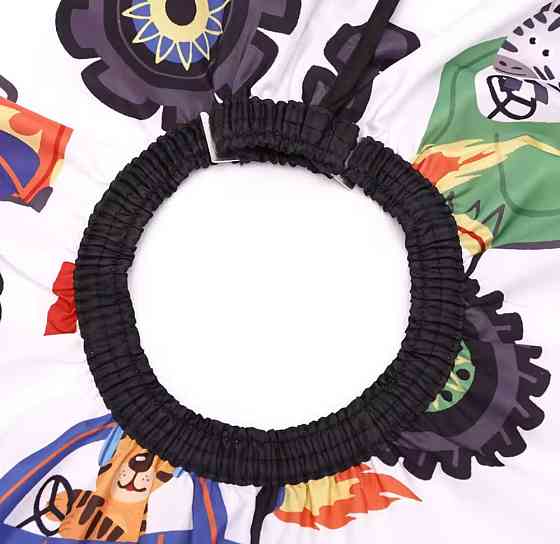 Детская парикмахерская накидка с машинками для стрижки 102 на 140см белый Киев