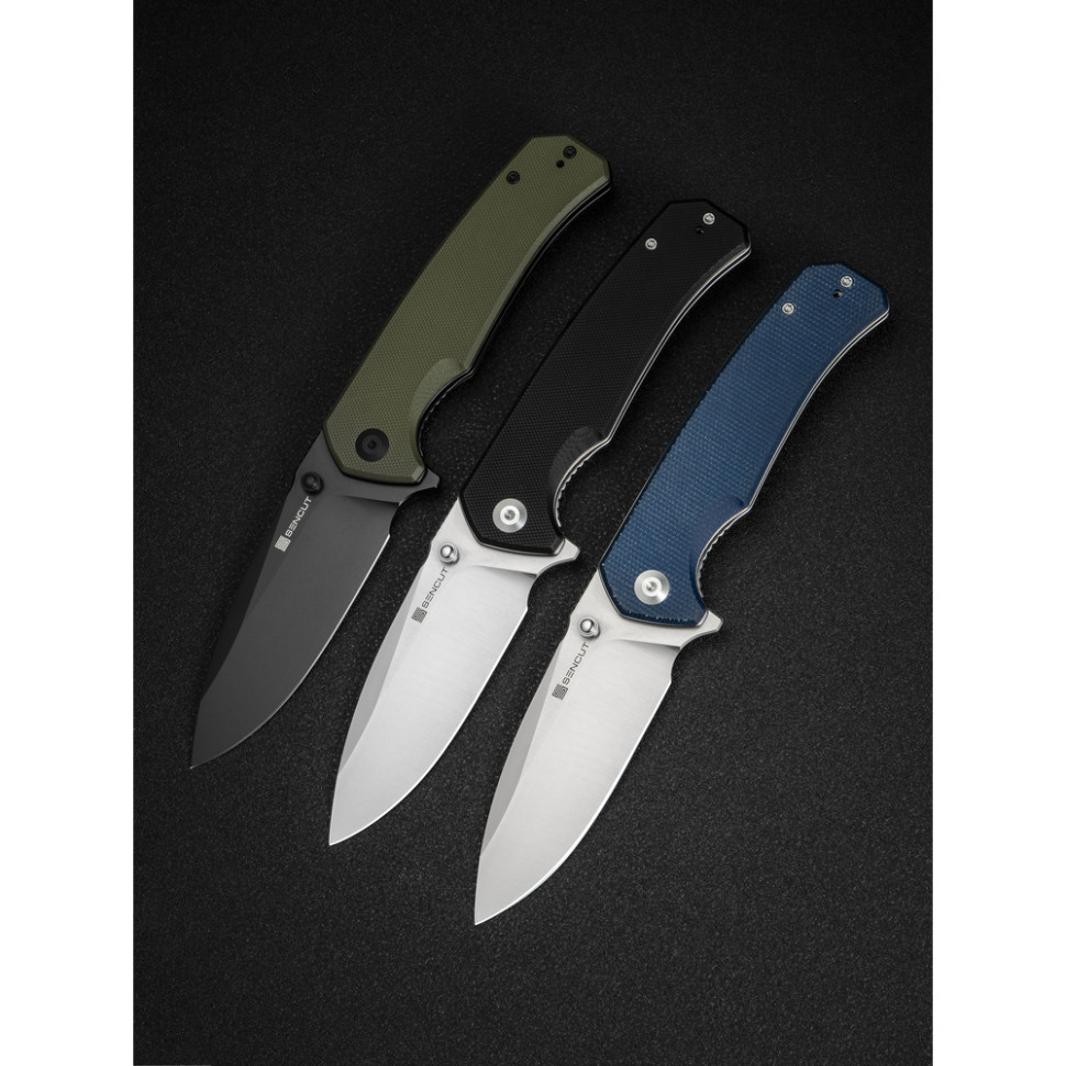 Ніж складаний туристичний Sencut Skarnax, (9.6 см) 9Cr18MoV / G10 чорний Київ - фото 15