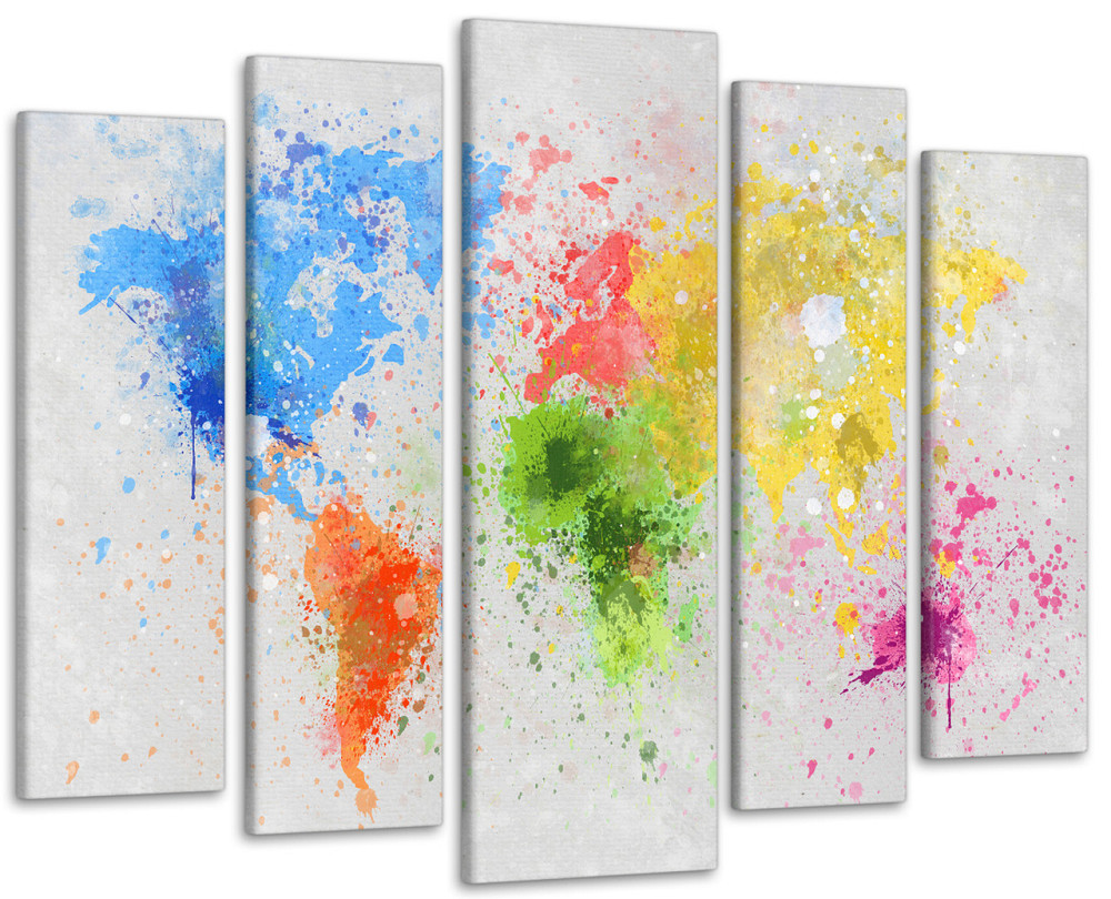 Модульная картина Абстракция Карта мира Art-279_5 ( 80х118см ) 115x170 см Киев - изображение 1