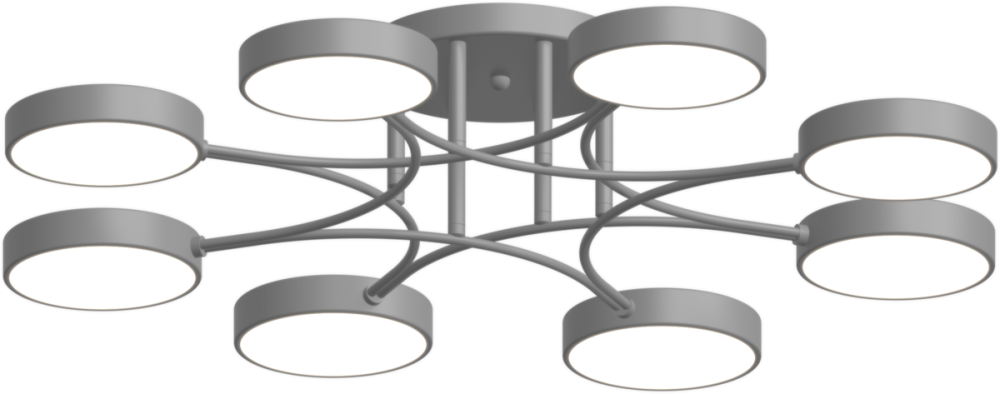 SIRIUS Люстра світлодіодна акрилова Sirius B X13266/8 сіра Київ - фото 1