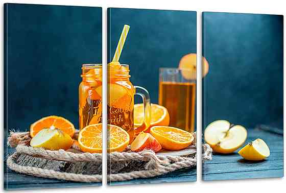 Модульна картина у вітальню/ спальню  Апельсиновий чай    ART-147_3A Київ