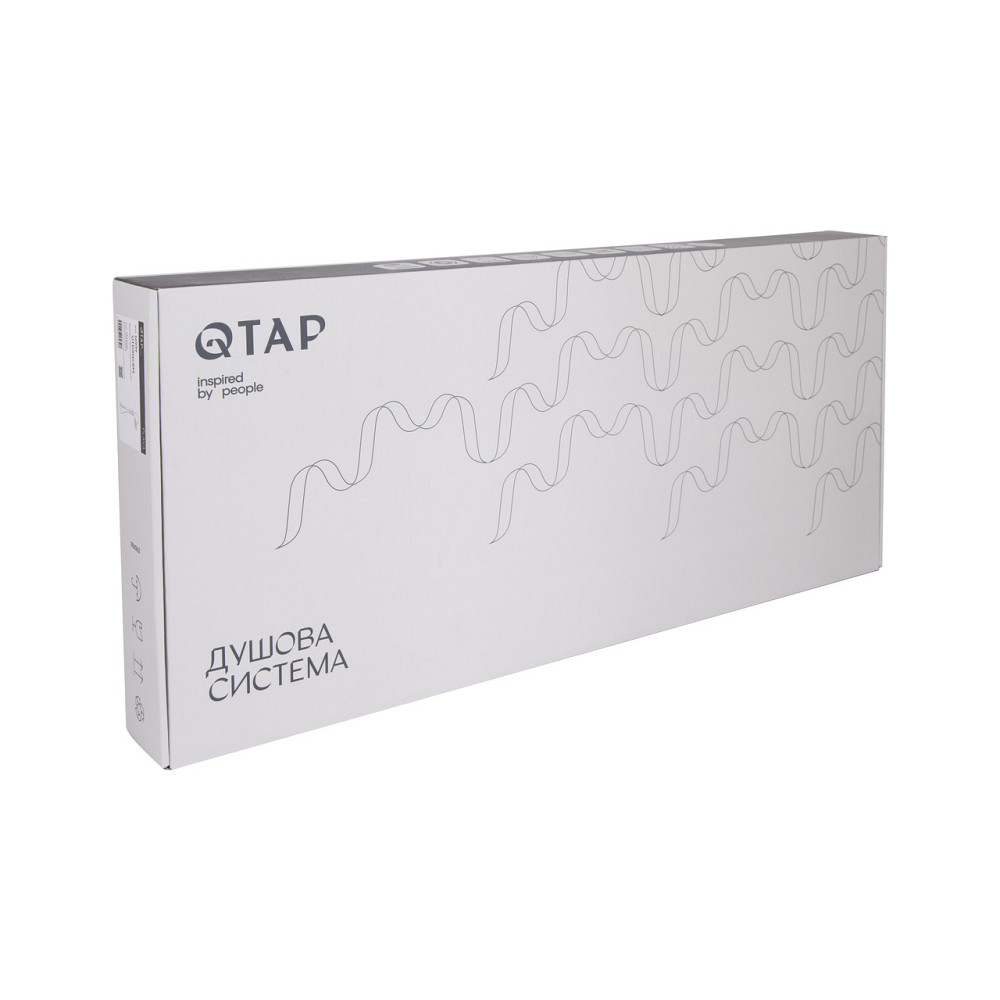 Душевая стойка универсальная Qtap Plava на два потребителя 1015 мм прямоугольная QT1001CRM Chrome Киев - изображение 8