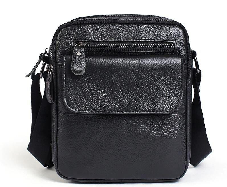 Сумка мужская зернистая Черная (Vintage) Киев - изображение 5