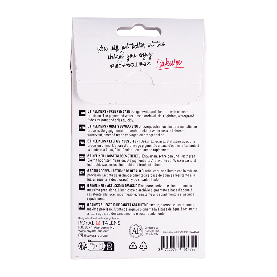 Набір лінерів PIGMA MICRON Black Edition 6 шт.(005-08) Чорний Sakura Київ - фото 3