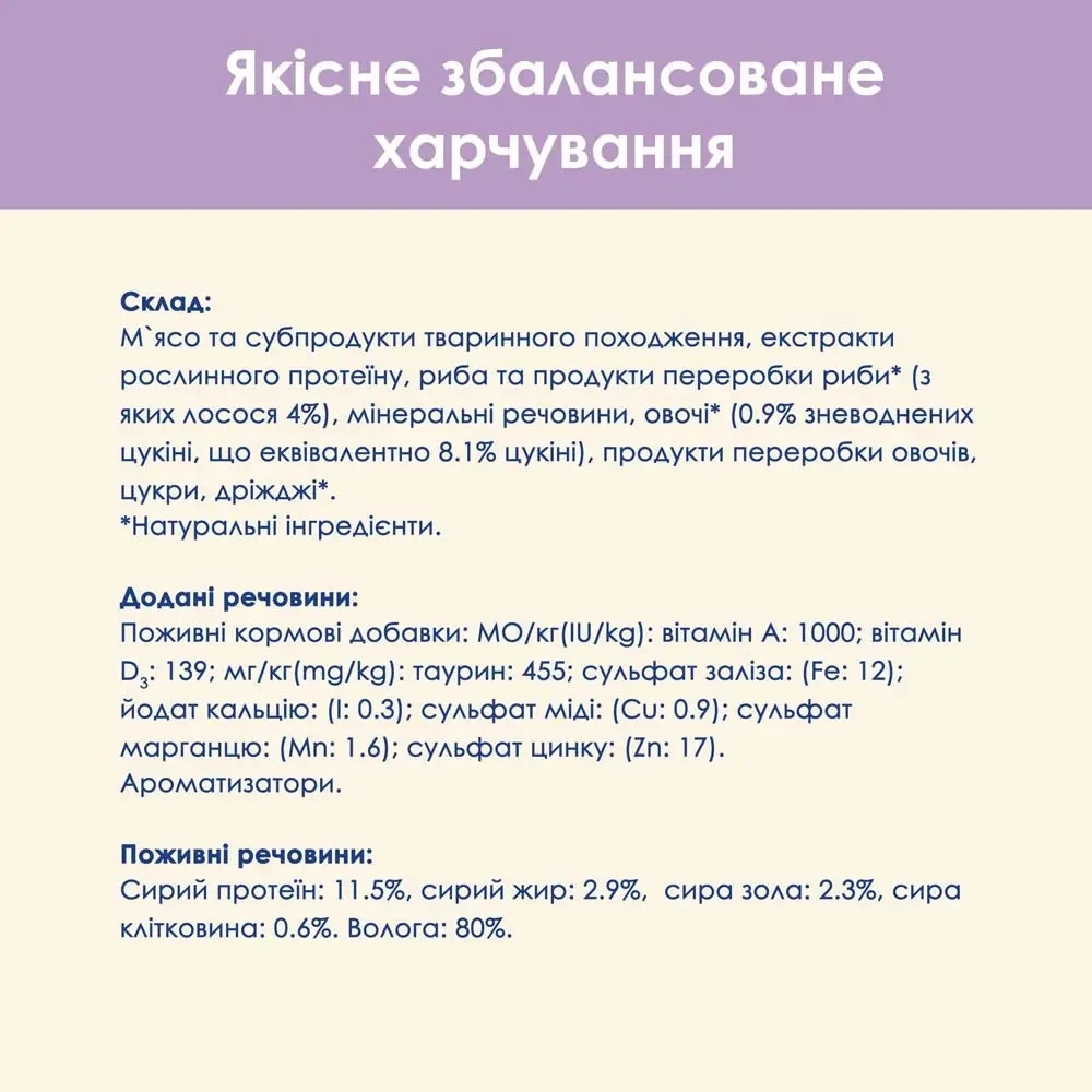 Вологий корм CAT CHOW Sensitive для дорослих котів із чутливою системою травлення, шматочки у підливці, з лососем та цукіні, 85 г Київ - фото 6