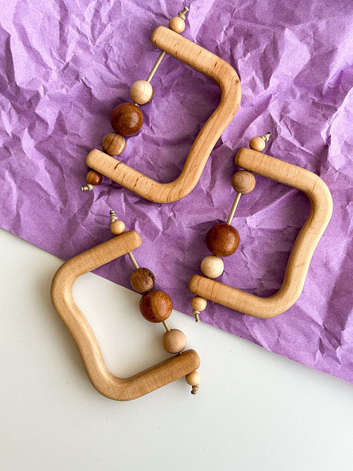 Деревянная детская погремушка Дуга с ожерельями WooolyWool Киев - изображение 3