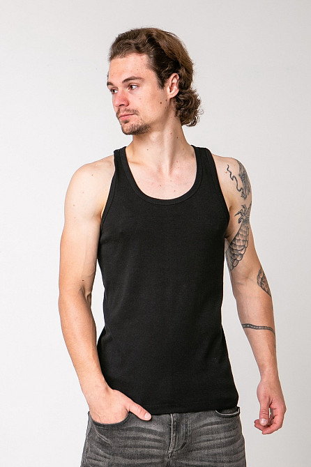 Майка чоловіча-борцовка Ozkan 0058 XXL, Чорний Київ - фото 3