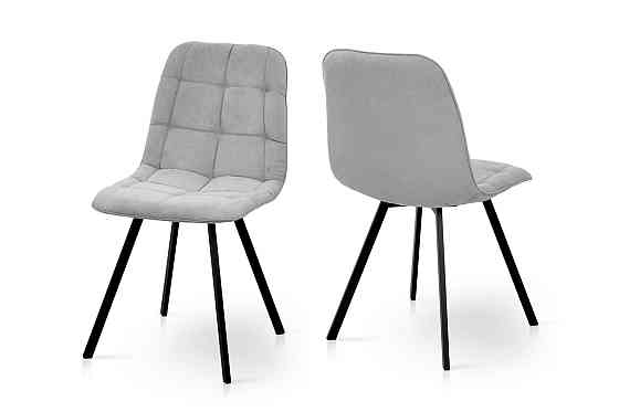 Стілець Софт, метал чорний/ тканина світло сіра Київ