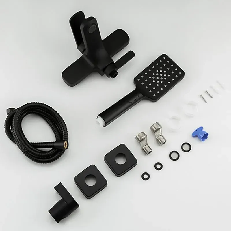 Смеситель для ванны с душевым гарнитуром Frap F3262 черный Киев - изображение 8