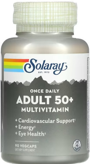 Мультивитамины 50+ Solaray Once Daily Adult 50+ Multi 90 vcaps Киев - изображение 1