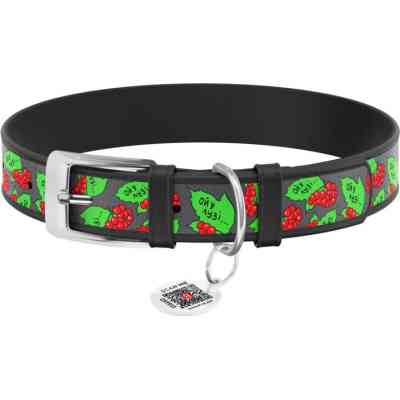 Нашийник для тварин WAUDOG Design з QR паспортом "Калина" XL Ш 35 мм Д 46-59 см (чорний) (3606-0228-01) Вінниця