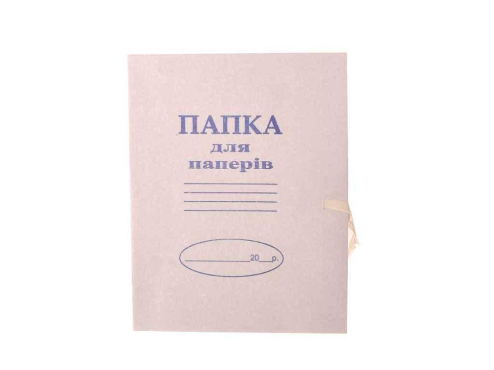 Папка для тата картонна на зав'язках А4 формат ТМ ТЕТРАДА Київ - фото 1