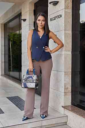 Стильний жіночий жилет "Voice" | Батал Темно-синій, 54-56 Київ