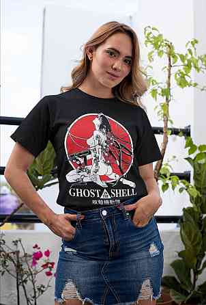 Футболка для мальчика аниме Гхост Ін Схелл Мотоко оверсайз (рост от 165 до 180 ) Черний AnimeJ0094m Днепр