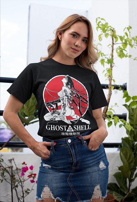 Футболка для мальчика аниме Гхост Ін Схелл Мотоко оверсайз (рост от 165 до 180 ) Черний AnimeJ0094m Днепр - изображение 2