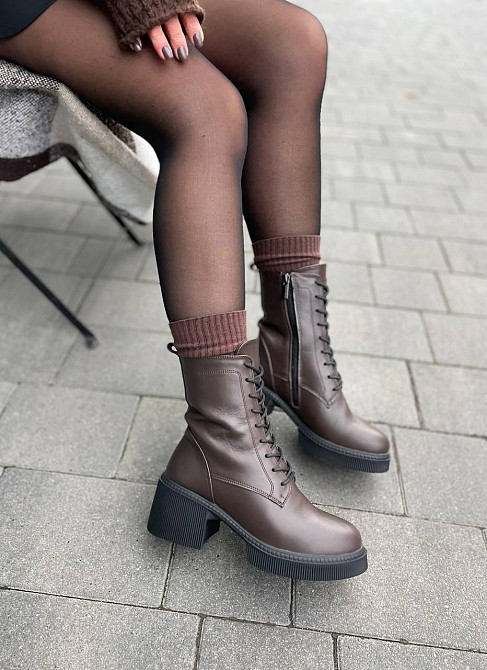 Arcoboletto Ботинки Arcoboletto коричневые натуральная кожа зима высота 18 см (5697) Коломыя - изображение 5