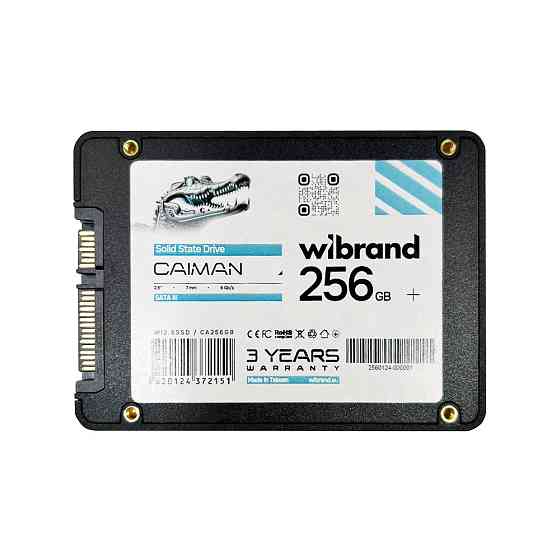 Накопичувач SSD Wibrand Caiman 256GB 2.5" 7mm SATAIII Bulk Київ