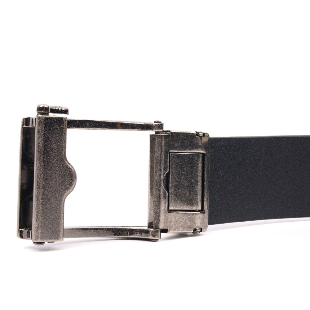 Мужской ремень с интересной автоматической пряжкой Vintage 20379 Черный Киев - изображение 4
