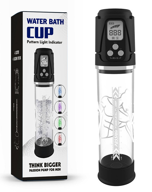 Водонепроницаемая, автоматическая вакуумная помпа с зарядкой от USB CANWIN Water Batch Cup LCD, P419AU Sex Aura Киев - изображение 1