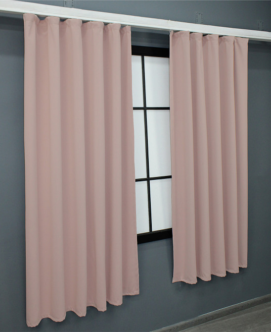 Комплект коротких штор VR-Textil Блэкаут Midnight № 1226ш Светло-пудровый 140х170 см 2 шт (35-0219) Киев - изображение 3