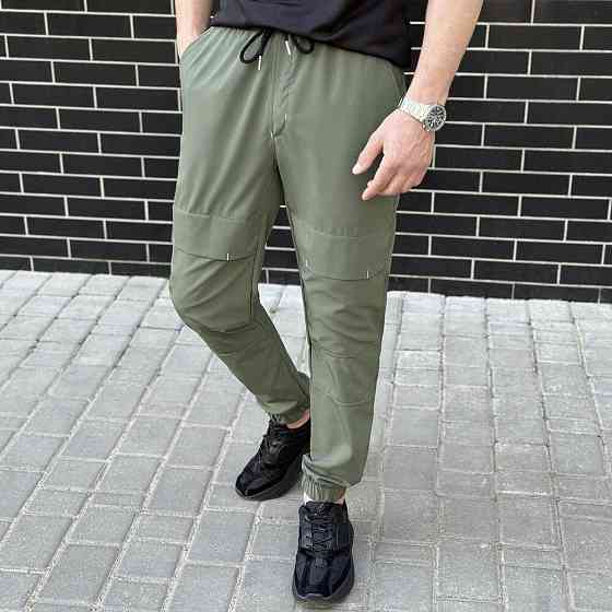 Чоловічі штани джогери з кишенями світлий хакі Pobedov Vershyna Київ