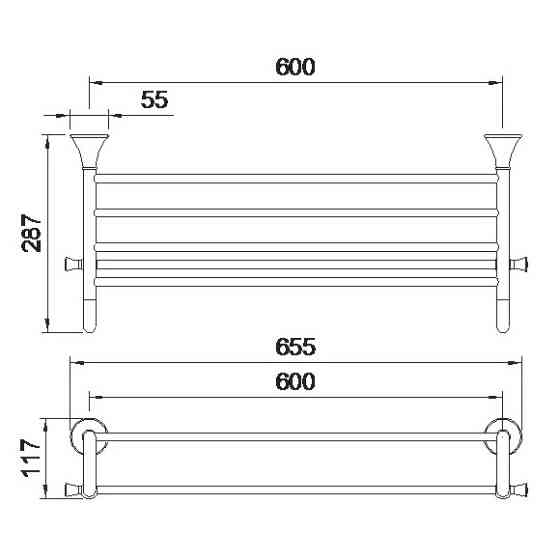 Полка для полотенец IMPRESE PODZIMA LEDOVE хром Киев