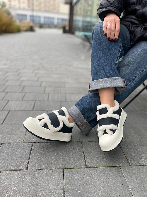 Угги жіночі Zoya shoes чорні натуральна шкіра висота 10 см (C36-2 5603) Коломыя - изображение 10