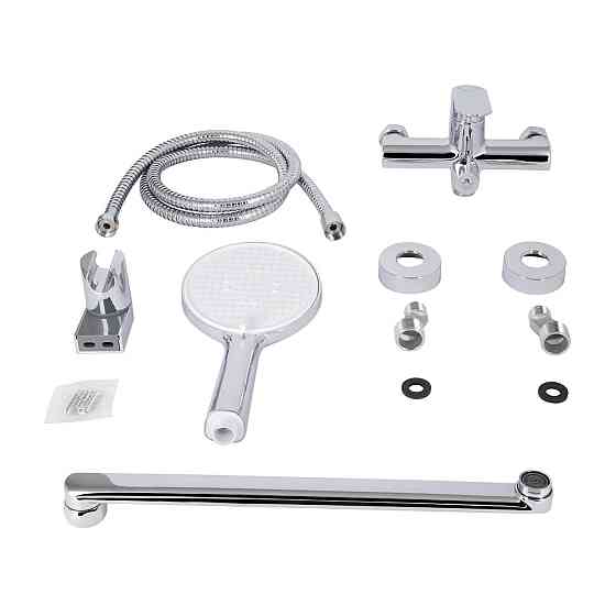 Змішувач для ванни Qtap Evia з довгим поворотним виливом (з душовим гарнітуром) QTEVI260CRM47579 Chrome Київ