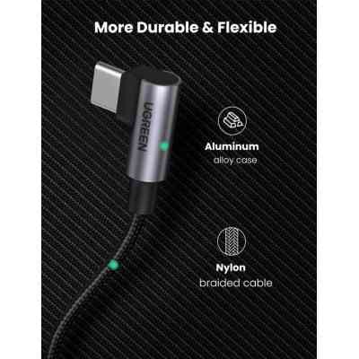 Дата кабель USB-C to USB-C 2.0m 5A 100W US335 90-degree Space Gray Ugreen (70698) Винница