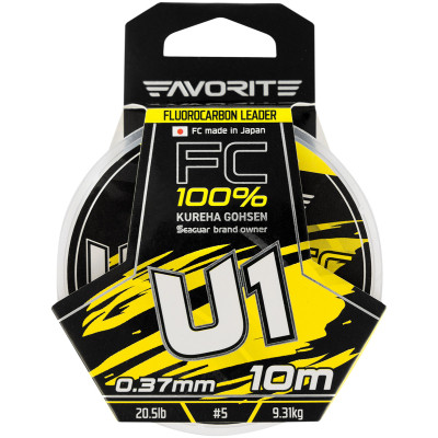 Флюорокарбон Favorite U1 FC 10m 5.0/0.37mm 20.5lb/9.31kg (1693.11.84) Винница - изображение 2