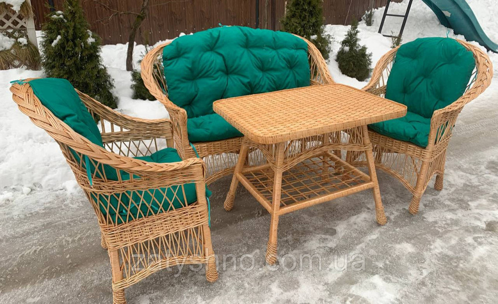 Набор мебели из лозы с накидками Киев - изображение 5