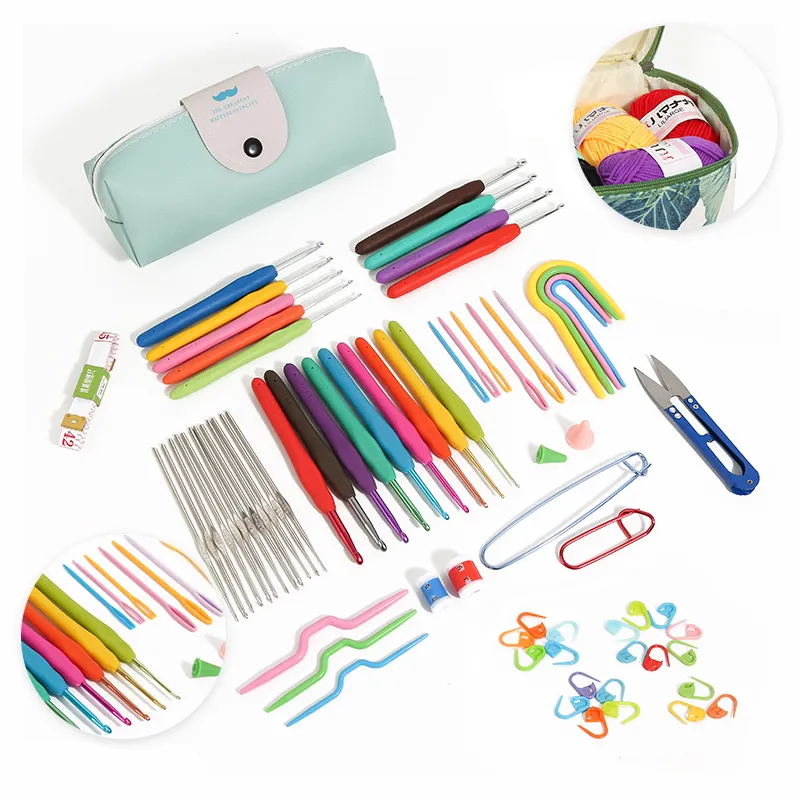 Набор для вязания крючком в косметичке, в зеленом цвете Каменец-Подольский - изображение 3