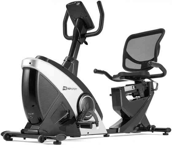 Горизонтальний велотренажер Hop-Sport HS-070L Helix сріблястий iConsole+ Київ