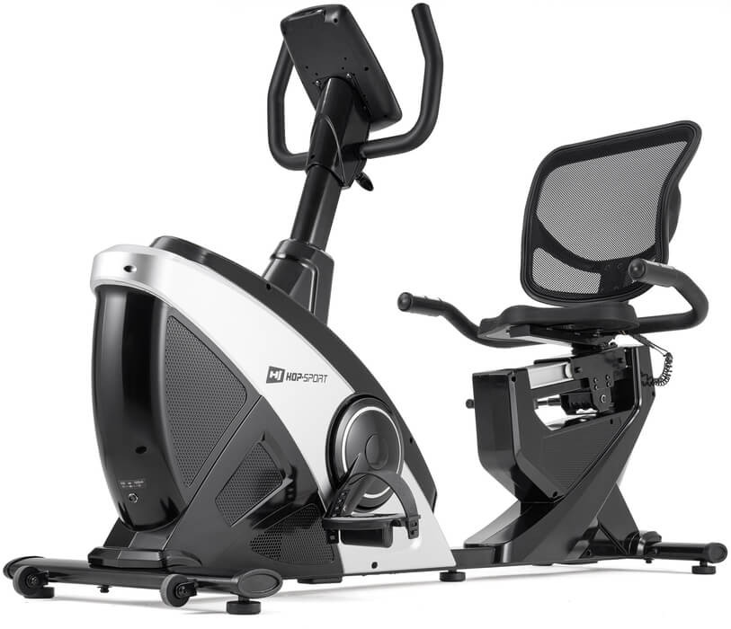 Горизонтальний велотренажер Hop-Sport HS-070L Helix сріблястий iConsole+ Київ - фото 1