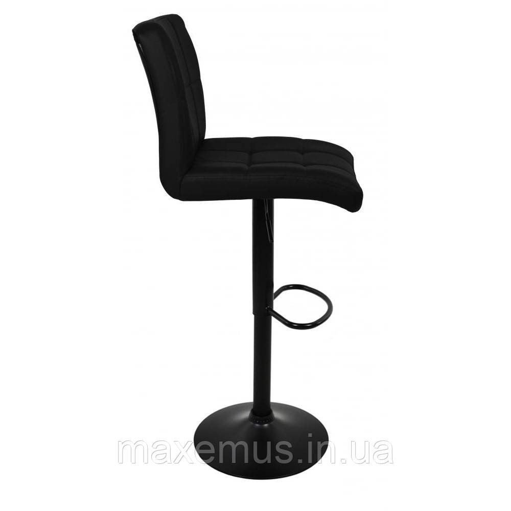 Барный стул для барной стойки с спинкой на кухню кресло барное экокожа Bonro BC-0106 черный черная о Львов - изображение 7