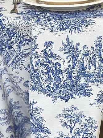 Ecotton Скатертина столова Ecotton DUCK 170х220 см водовідштовхуюча Italiano Blue Коломия