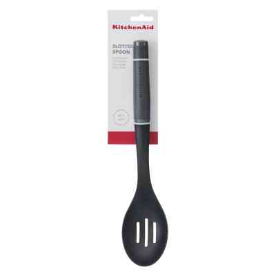 Ложка кухарська KitchenAid Coreline для сервіровки з прорізами, 33,8 см, сіра (KAS004OHCGG) Вінниця