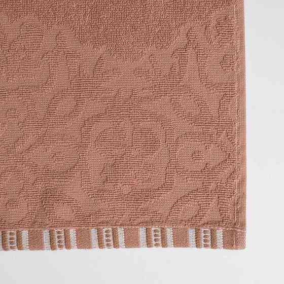 Набор махровых полотенец с орнаментом 2шт GM Textile 50х90см, 70х140см 400г/м2 (Бежевый) Сумы