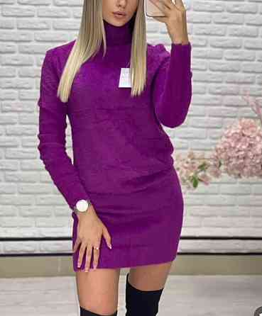 Жіноче базове тепле плаття туніка з ангори зливу Одеса