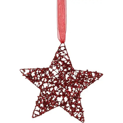 Елочная игрушка House Of Seasons Звезда красная 15 см (8718861627039) Винница - изображение 1