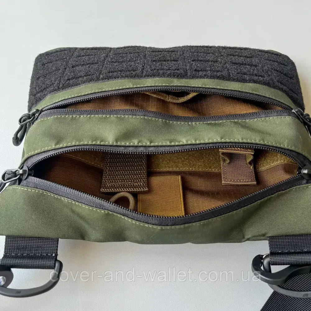 Тактическая сумка через плече Crossbody оливкового цвета Оксфорд Киев - изображение 2