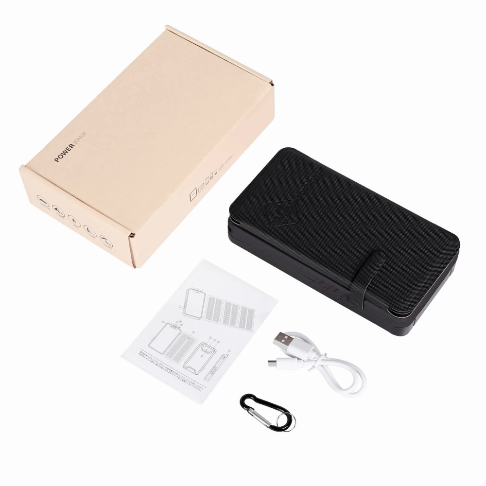 Универсальная зарядная батарея PowerBank iBattery YD-820S 26800mAh с солнечными панелями и фонариком (Черный) Винница - изображение 10