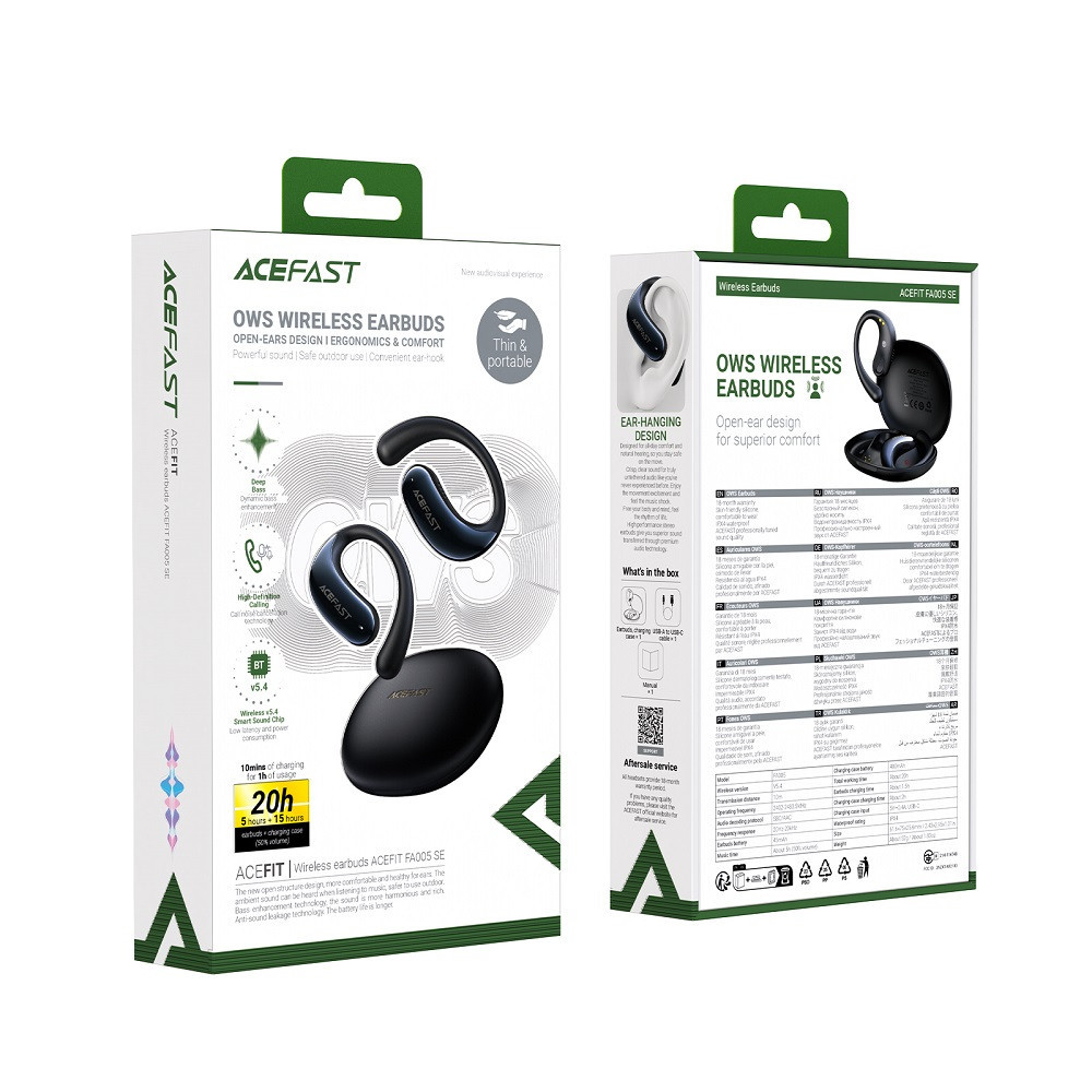 Беспроводные наушники ACEFAST FA005 ACEFIT SE wireless earbuds Black Киев - изображение 2